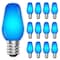 Luxrite C7 LED Blue Light Bulbs for String Lights 0.5W Enclosed Fixture Rated E12 Candelabra Base, 12PK LR21753-12PK - alternate 1